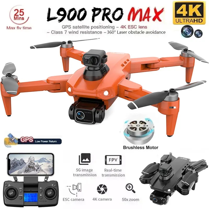 L900 Pro MAX GPS ドローン 4K プロフェッ - Drone Kit Professional のレビューと価格